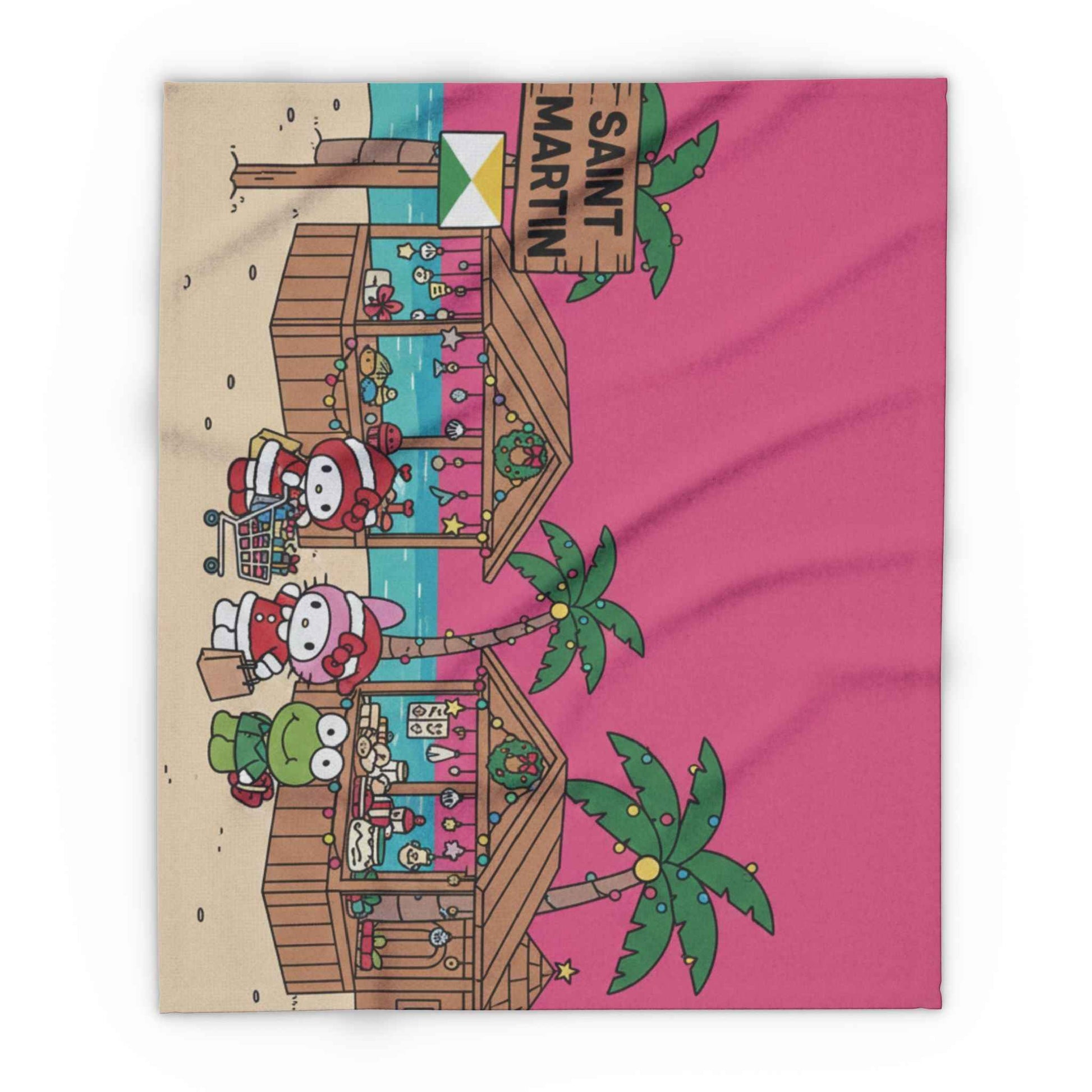Arctic Fleece Blanket_Hello kitty christmas Saint Martin