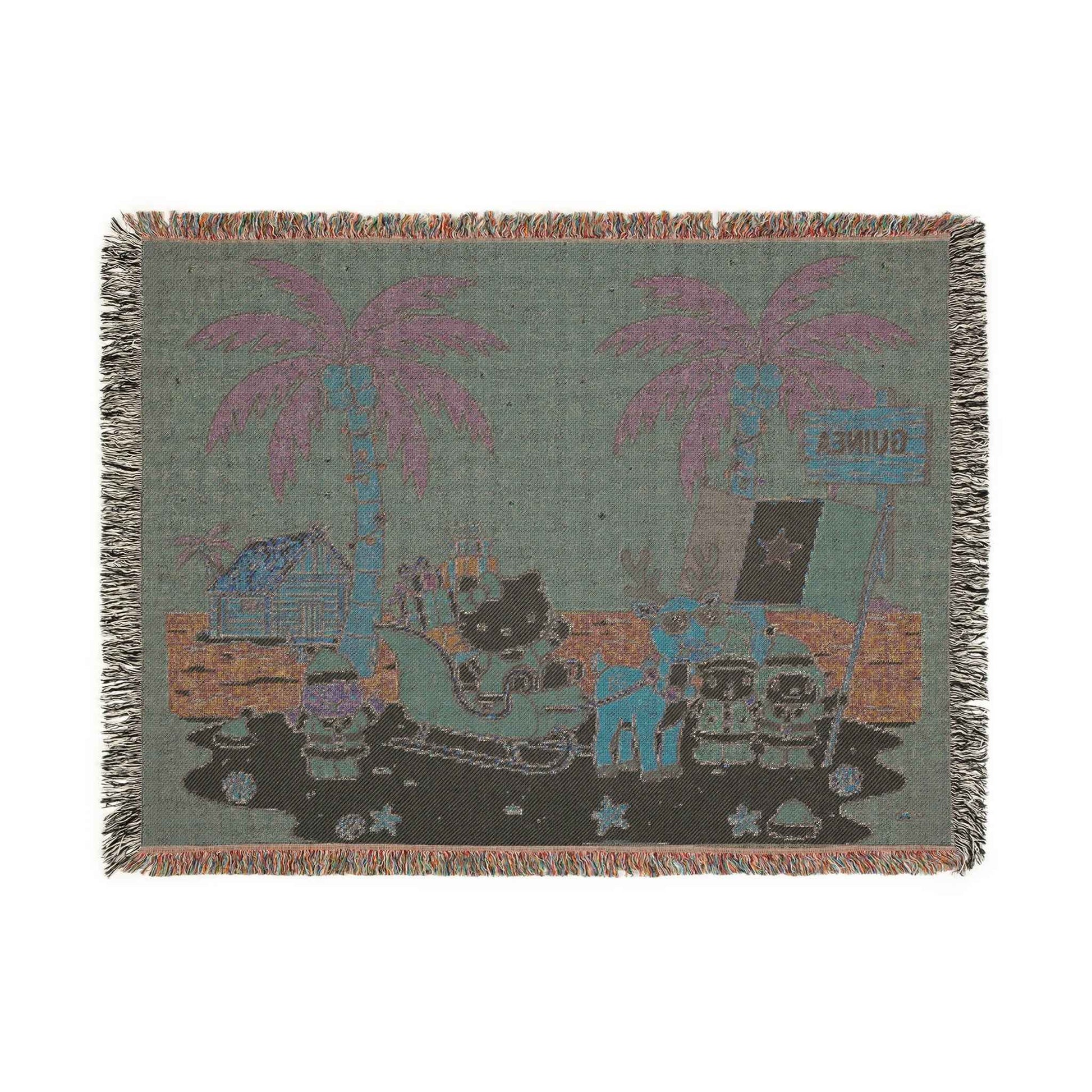 Hello Kitty Christmas Woven Blanket — Holiday Beach & Camping Throw