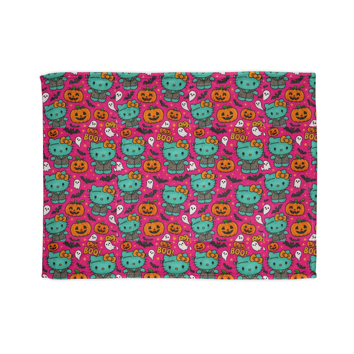 Halloween Pink Frankenstein Blanket - Hello Kittyy Blanket Store