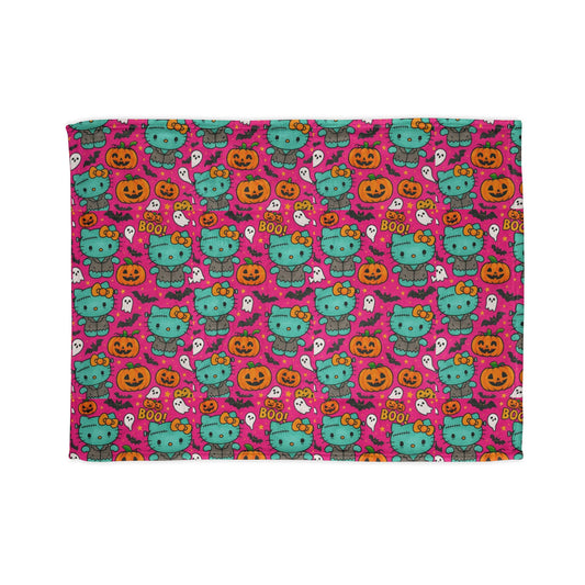 Halloween Pink Frankenstein Blanket - Hello Kittyy Blanket Store