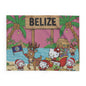 Belize Holiday Arctic Fleece Blanket — "Christmas Hello Kitty Tropical"