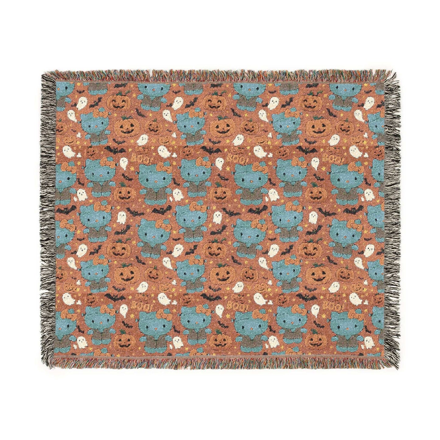 Woven Blanket - Pink Frankenstein Halloween Lovers Trending Design