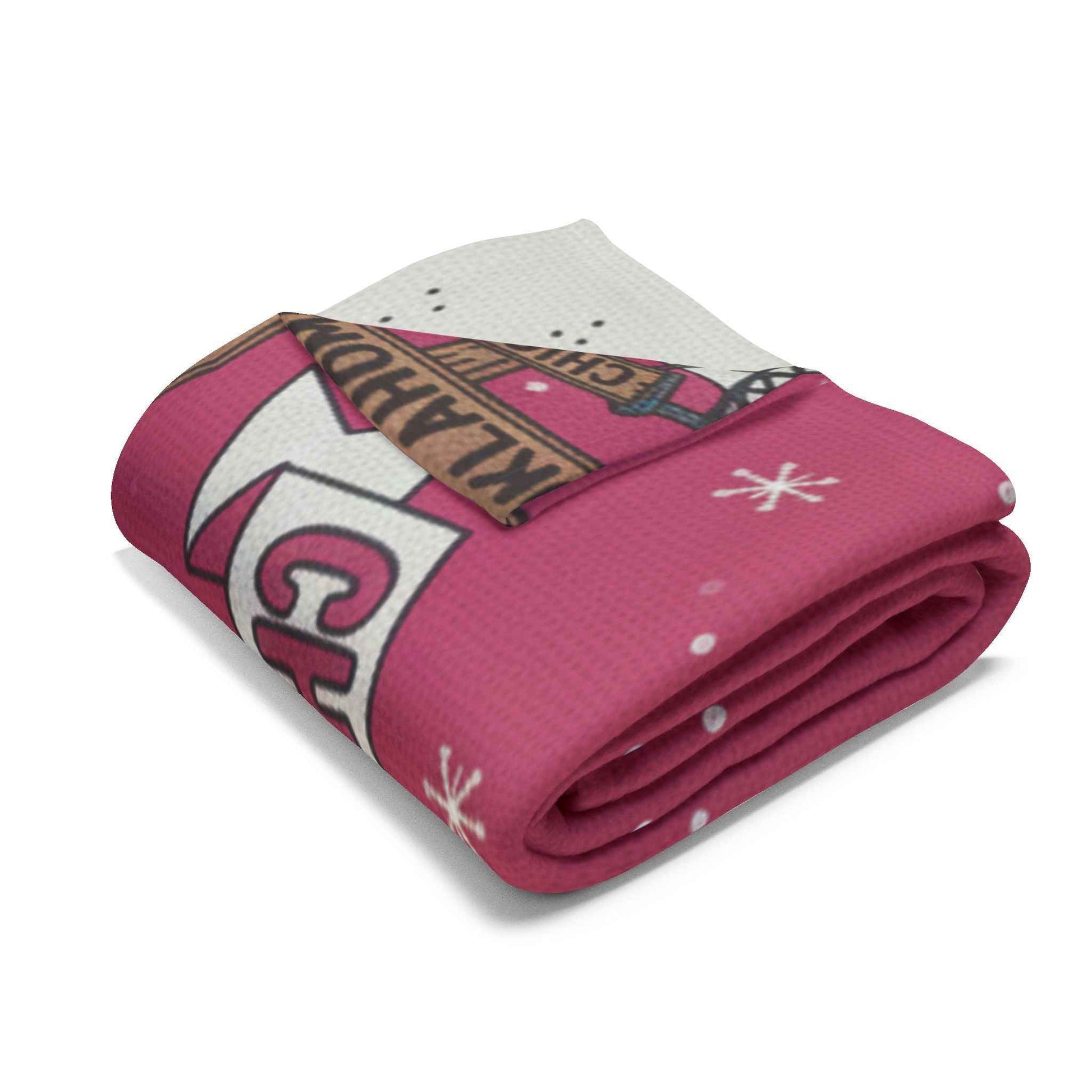 Hello Kitty Pink Christmas Arctic Fleece Blanket — Traveling USA Holiday Throw