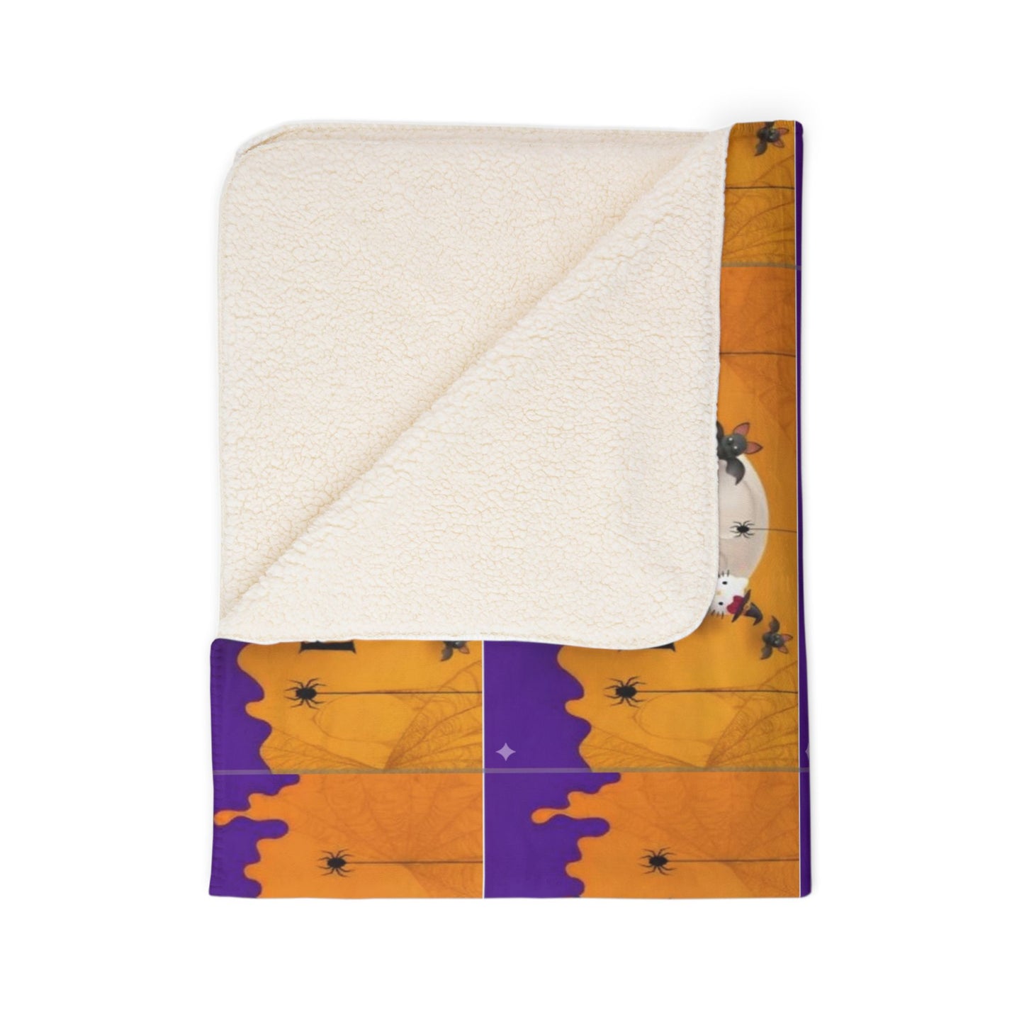 Fleece Sherpa Blanket - Frankenstein Hello Kitty - Happy Halloween Party