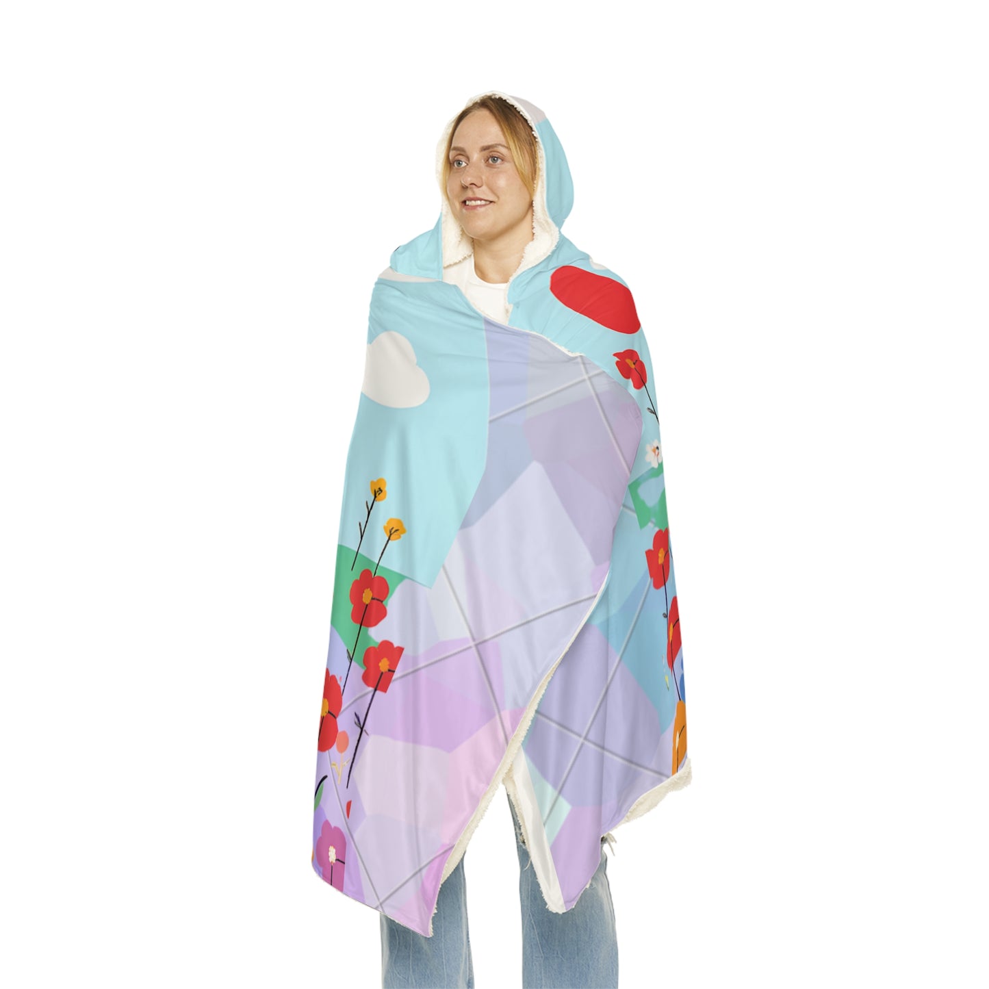 Hooded Snuggle Blanket - Winnie the Pooh Design for Girls and Teens wearable