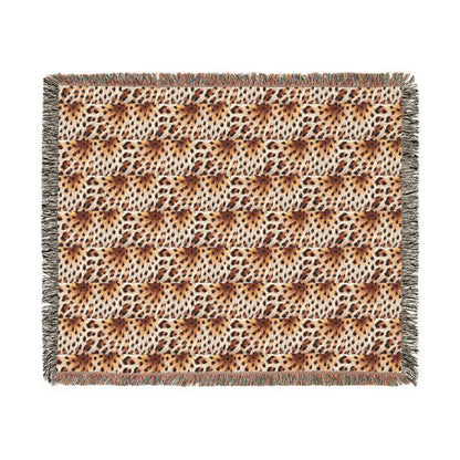 Cozy Woven Blanket  leopard print- Stylish Home Decor for Comfort and Warmth