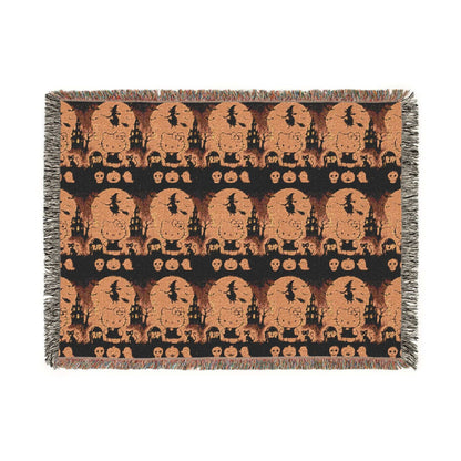 Halloween Woven Blanket - Hello Kitty Orange Blanket for Fans