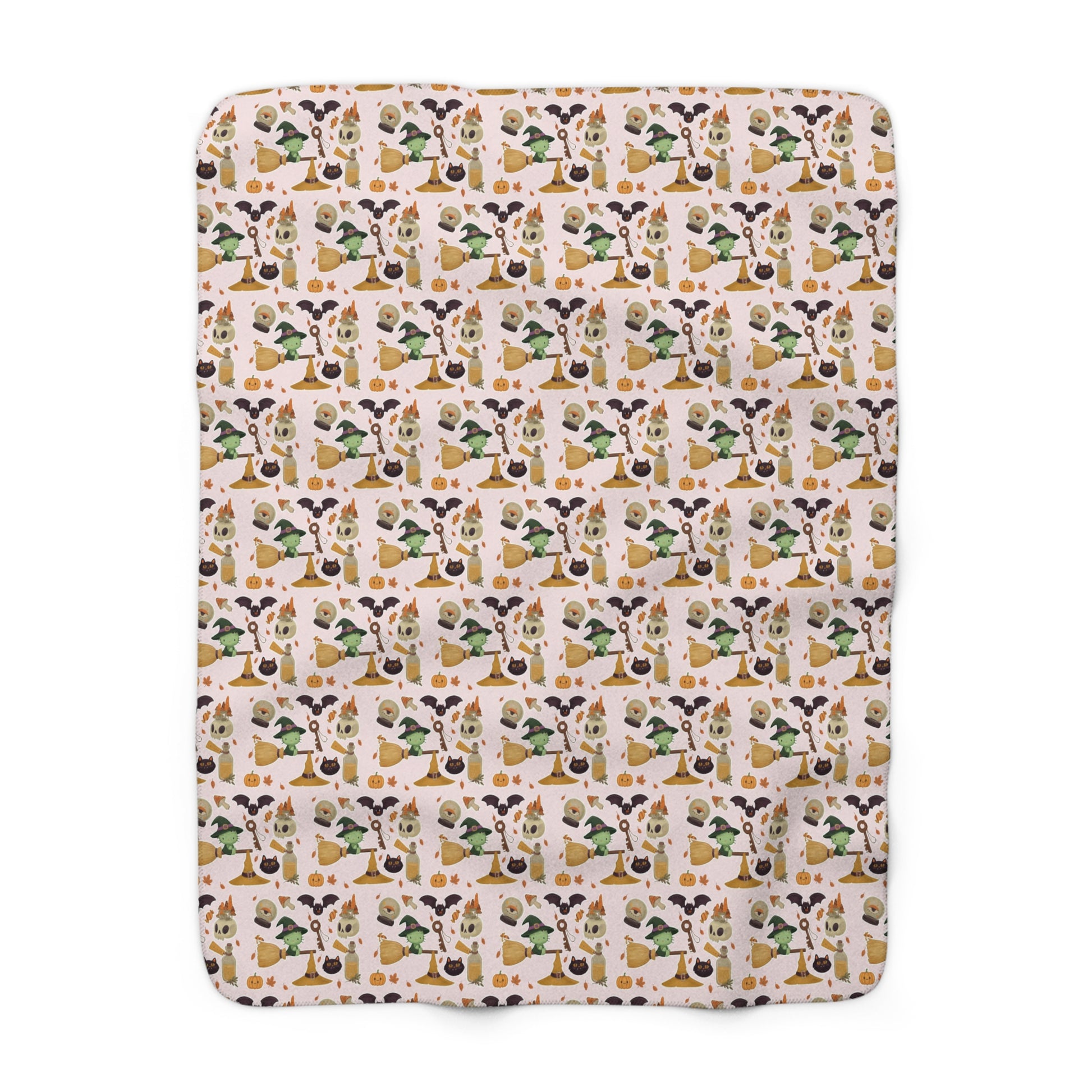 Sherpa Blanket Frankenstein Hello Kitty Pink Design