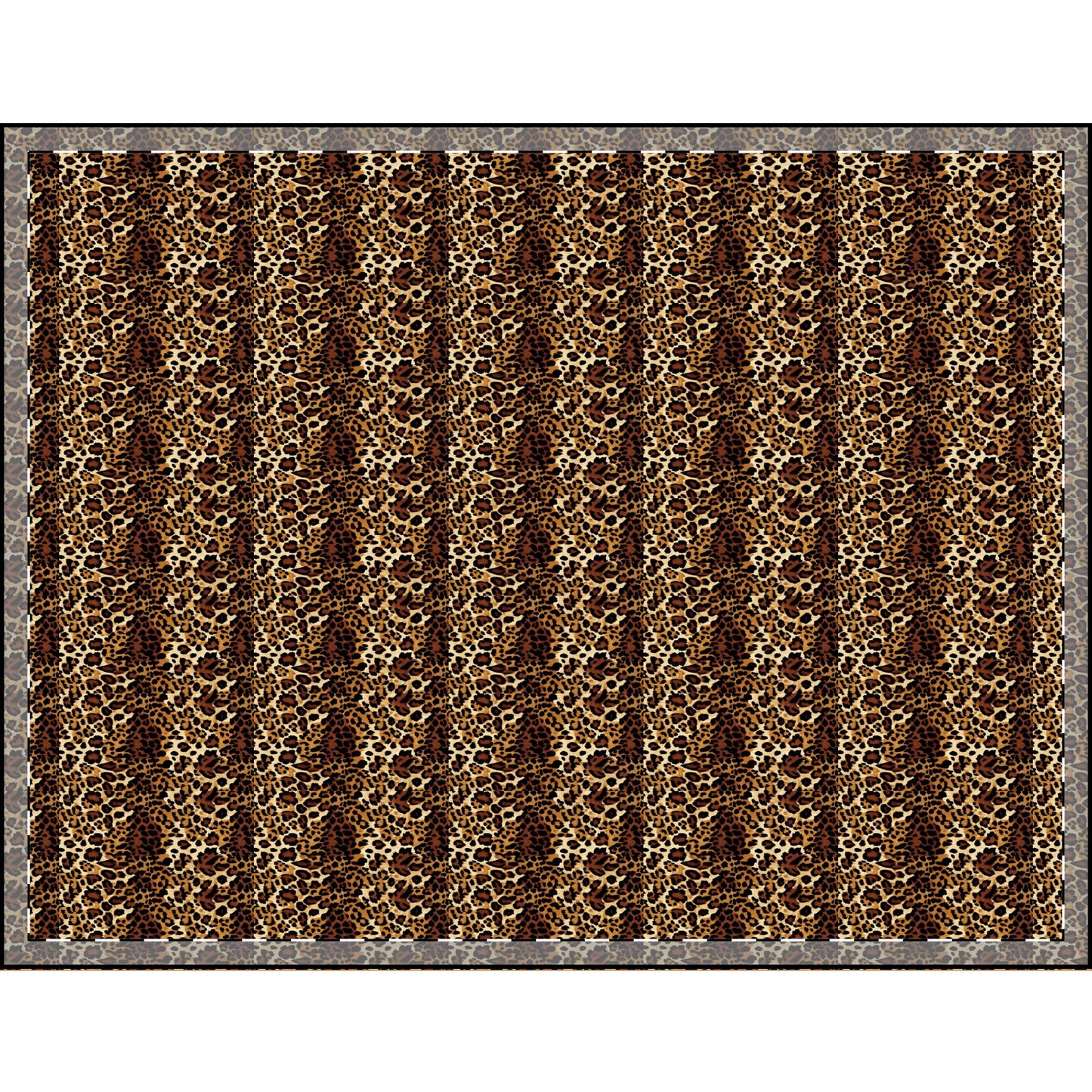 Velveteen Plush Blanket - Leopard Print Home Decor Dark Brown