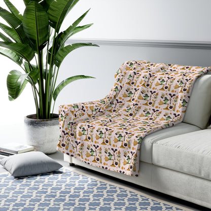 Sherpa Blanket Frankenstein Hello Kitty Pink Design