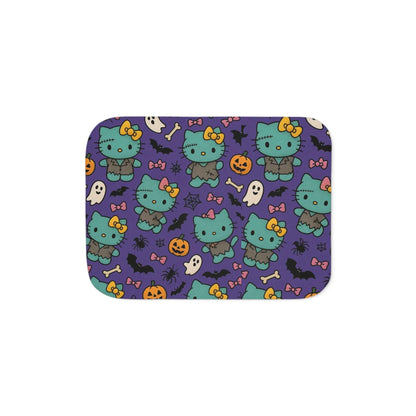 Sherpa Blanket, Frankenstein Halloween blanket purple - Hello Kittyy Blanket Store