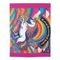 Swaddle Blanket - Rainbow Unicorn Let's Fly Together Design