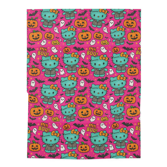 Halloween Baby Swaddle Blanket, Cute Ghost and Pumpkin Design pink frankenstein, Soft Infant Swaddle, Perfect for Baby Showers, Newborn Gifts, Halloween Decor