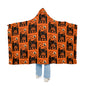 Sherpa Halloween Snuggle Blanket orange hooded