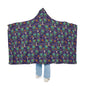 Wearable Snuggle Blanket - Frankenstein Design - Purple with Pink Bows - Halloween - Hello Kittyy Blanket Store