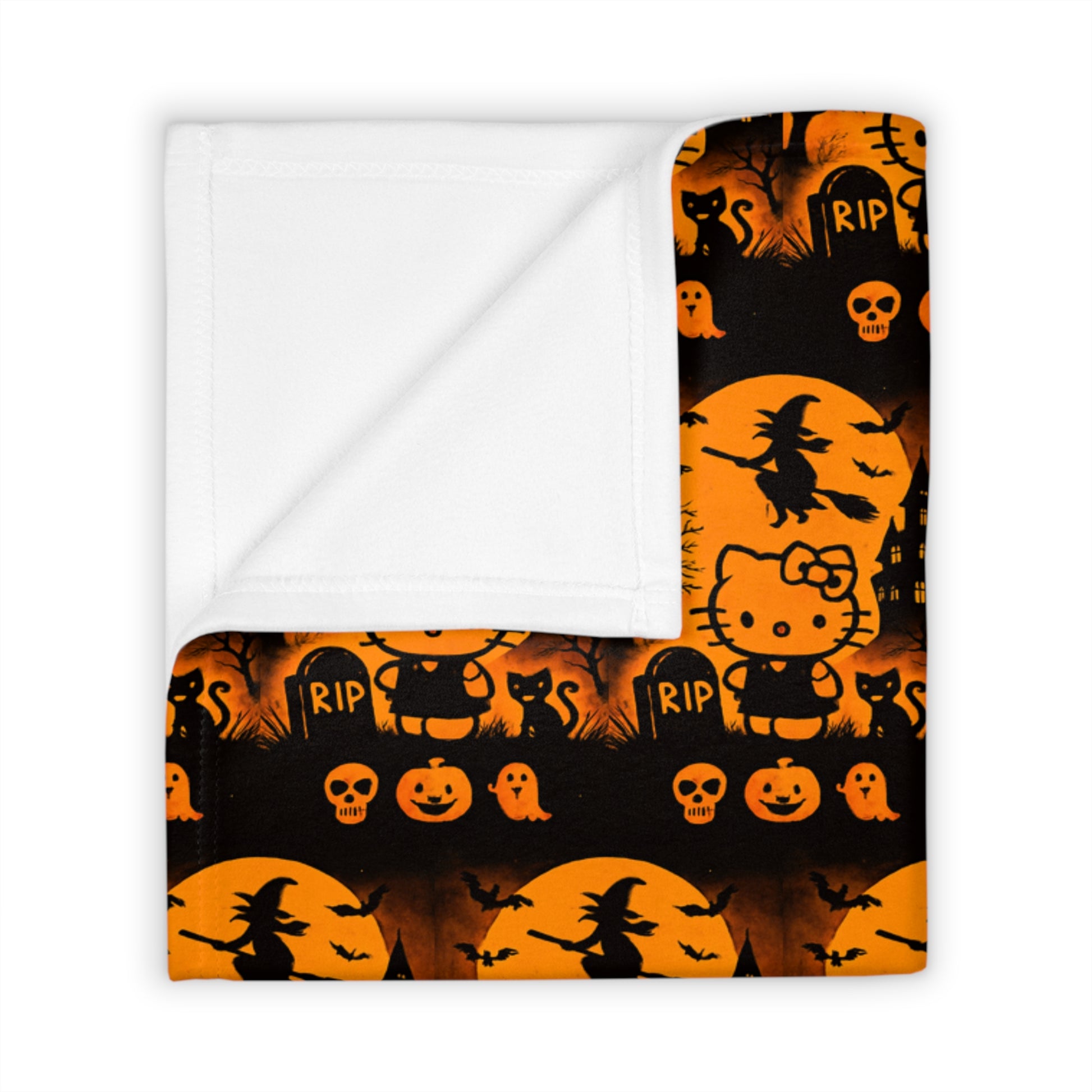 Halloween hello Kitty Throw Blanket