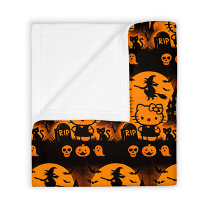 Halloween hello Kitty Throw Blanket