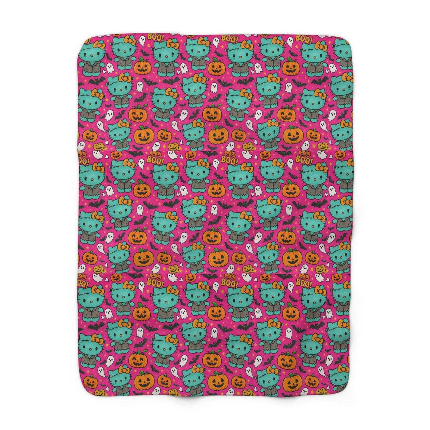 Sherpa Blanket Franken-pink Halloween