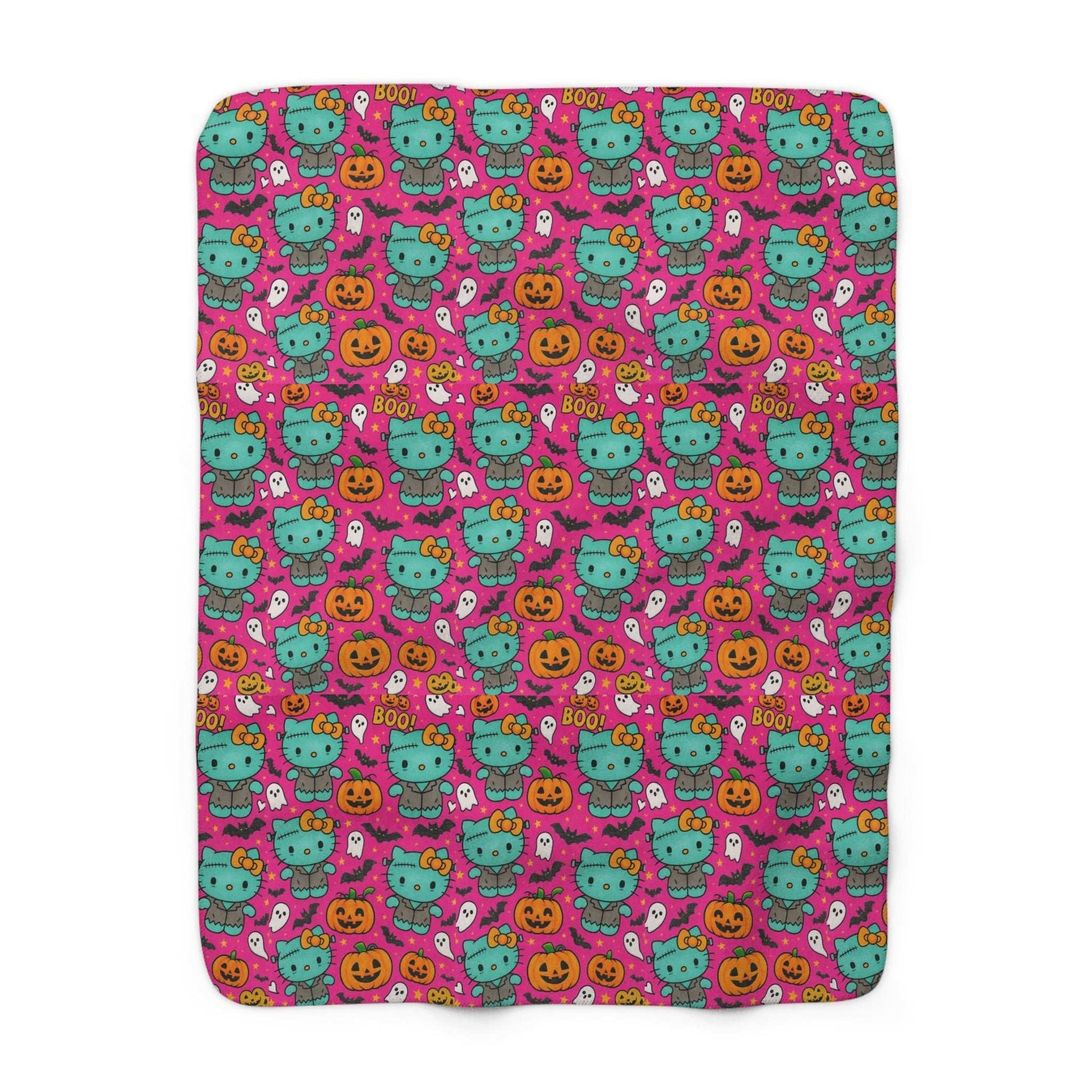 Sherpa Blanket Franken-pink Halloween