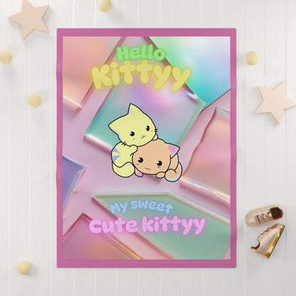 Hello kittyy Fleece Baby Blanket