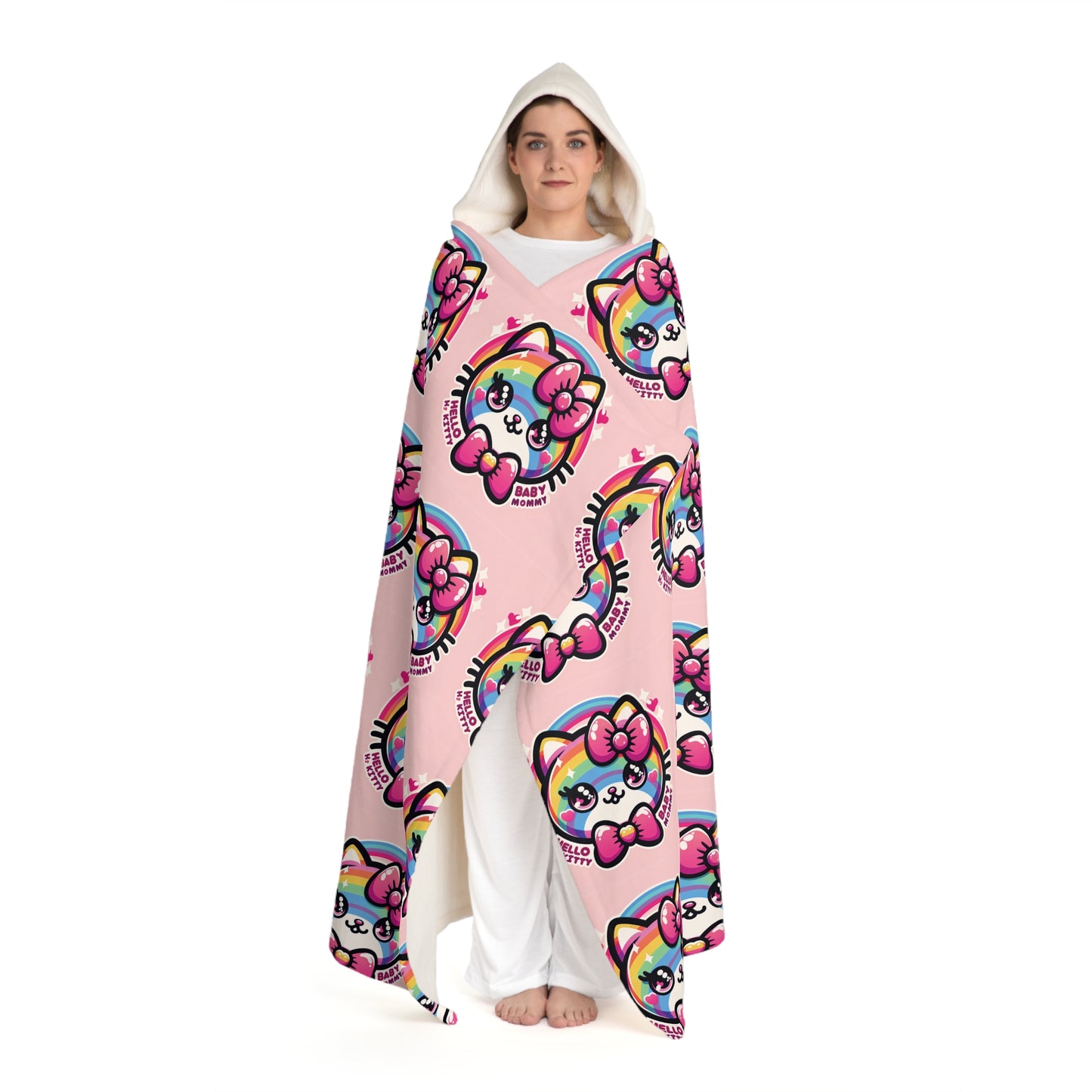 Hooded Sherpa Fleece Blanket