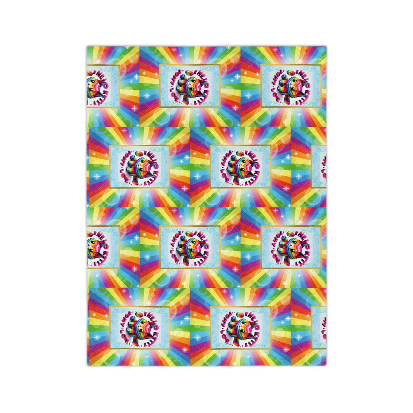 Microfiber Blanket - Hello Kitty Rainbow Design for Teens