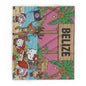 Belize Holiday Arctic Fleece Blanket — "Christmas Hello Kitty Tropical"