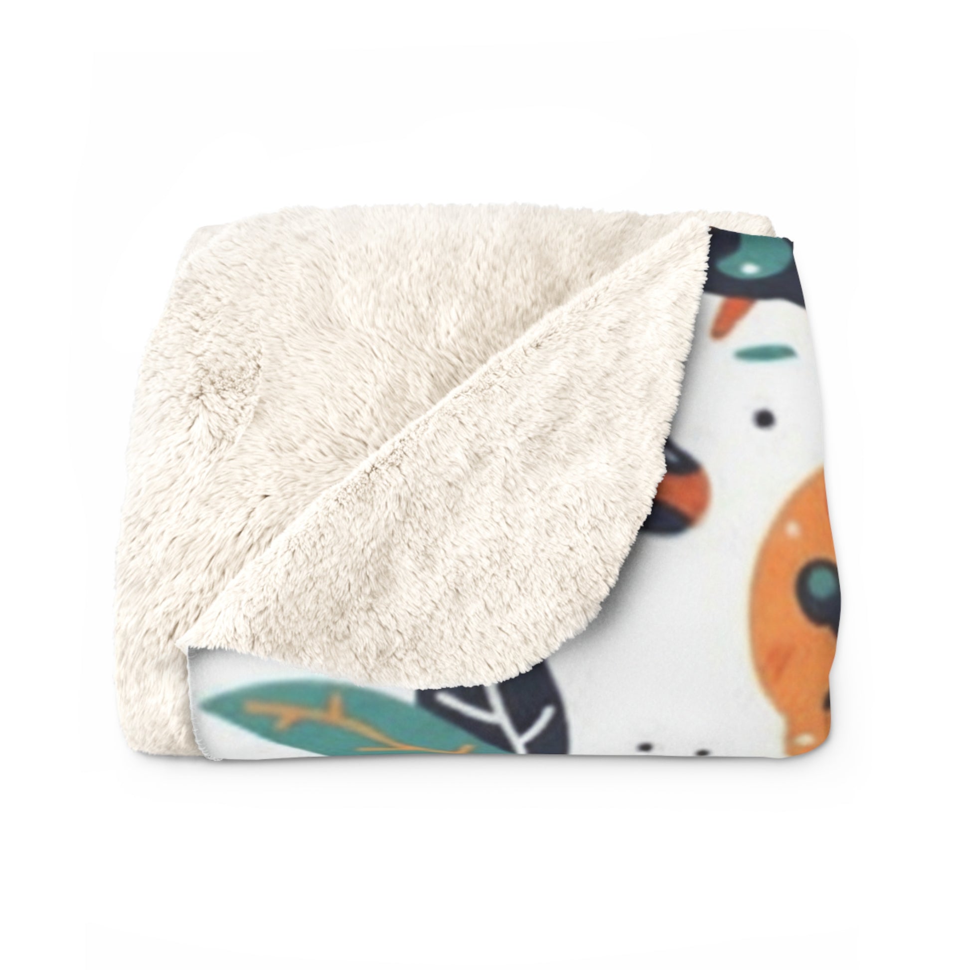 Halloween Frankenstein Sherpa Fleece Blanket with Lollipops
