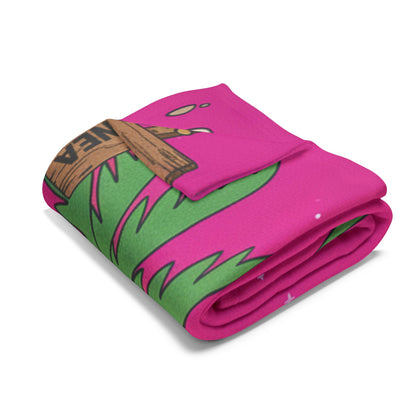 Hello Kitty Pink Christmas Arctic Fleece Blanket — Tropical Guinea Holiday Design