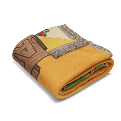 Hello Kitty Tropical Christmas Fleece Blanket — Gabon Beach Holiday Throw