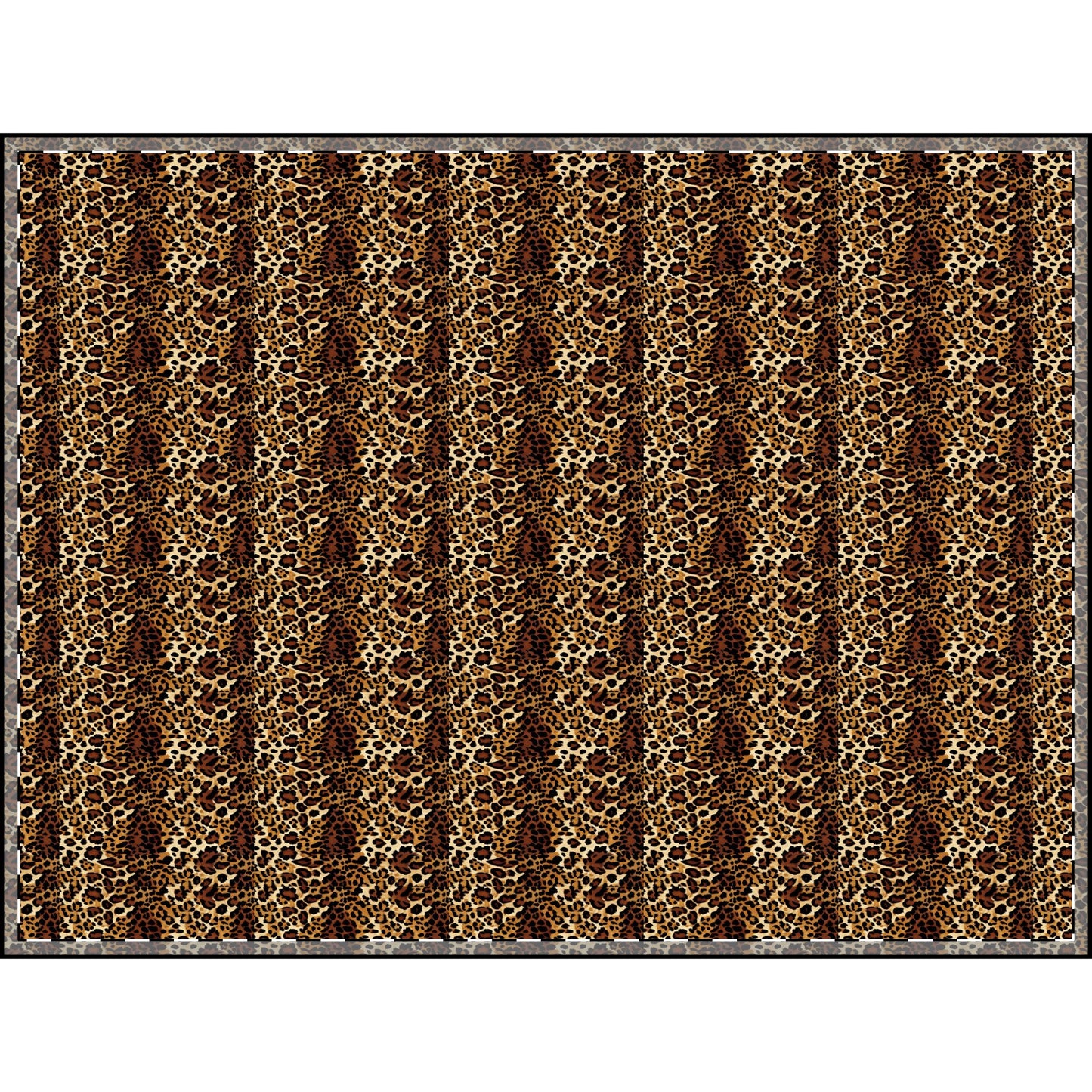 Velveteen Plush Blanket - Leopard Print Home Decor Dark Brown