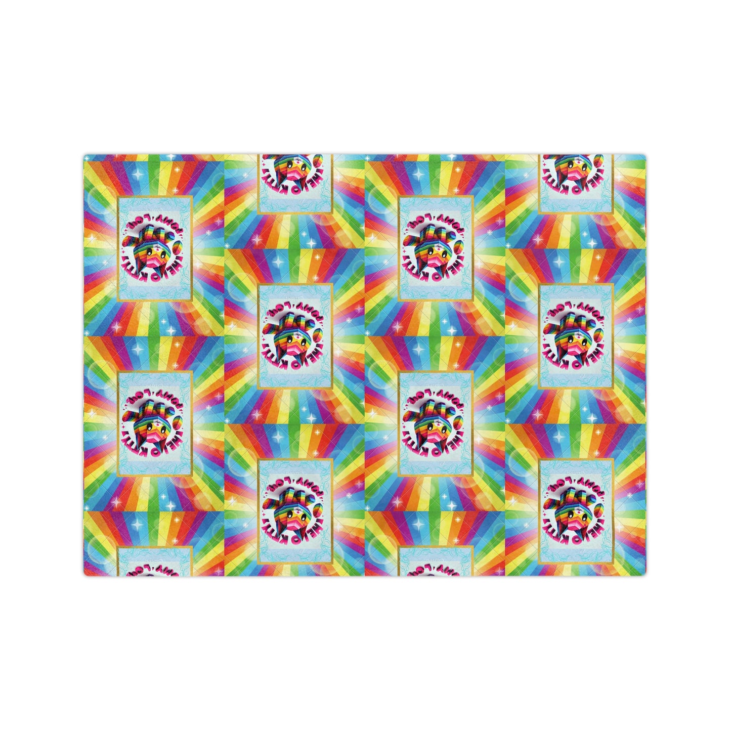 Microfiber Blanket - Hello Kitty Rainbow Design for Teens