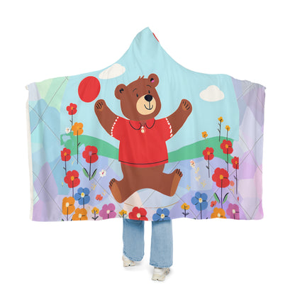 Hooded Snuggle Blanket - Winnie the Pooh Design for Girls and Teens wearable