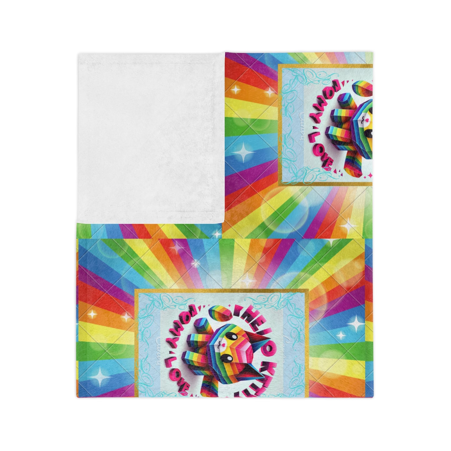 Microfiber Blanket - Hello Kitty Rainbow Design for Teens