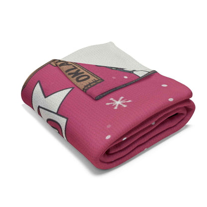 Hello Kitty Pink Christmas Arctic Fleece Blanket — Traveling USA Holiday Throw