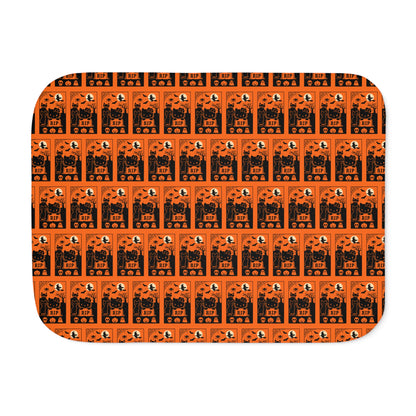 Sherpa Blanket - Black Hello Kitty Orange Blanket