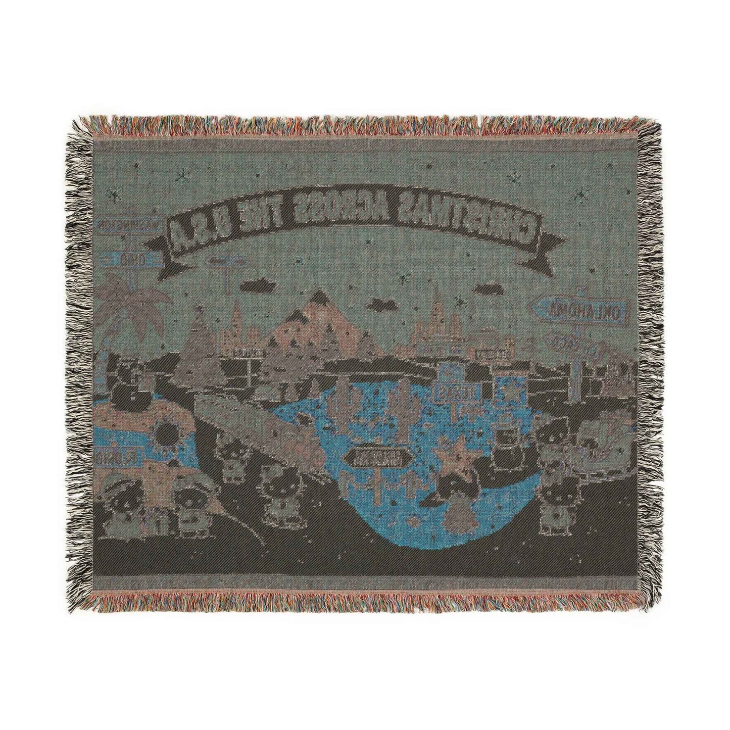 Hello Kitty Pink Christmas Blanket — Cozy Holiday Throw Across USA Design