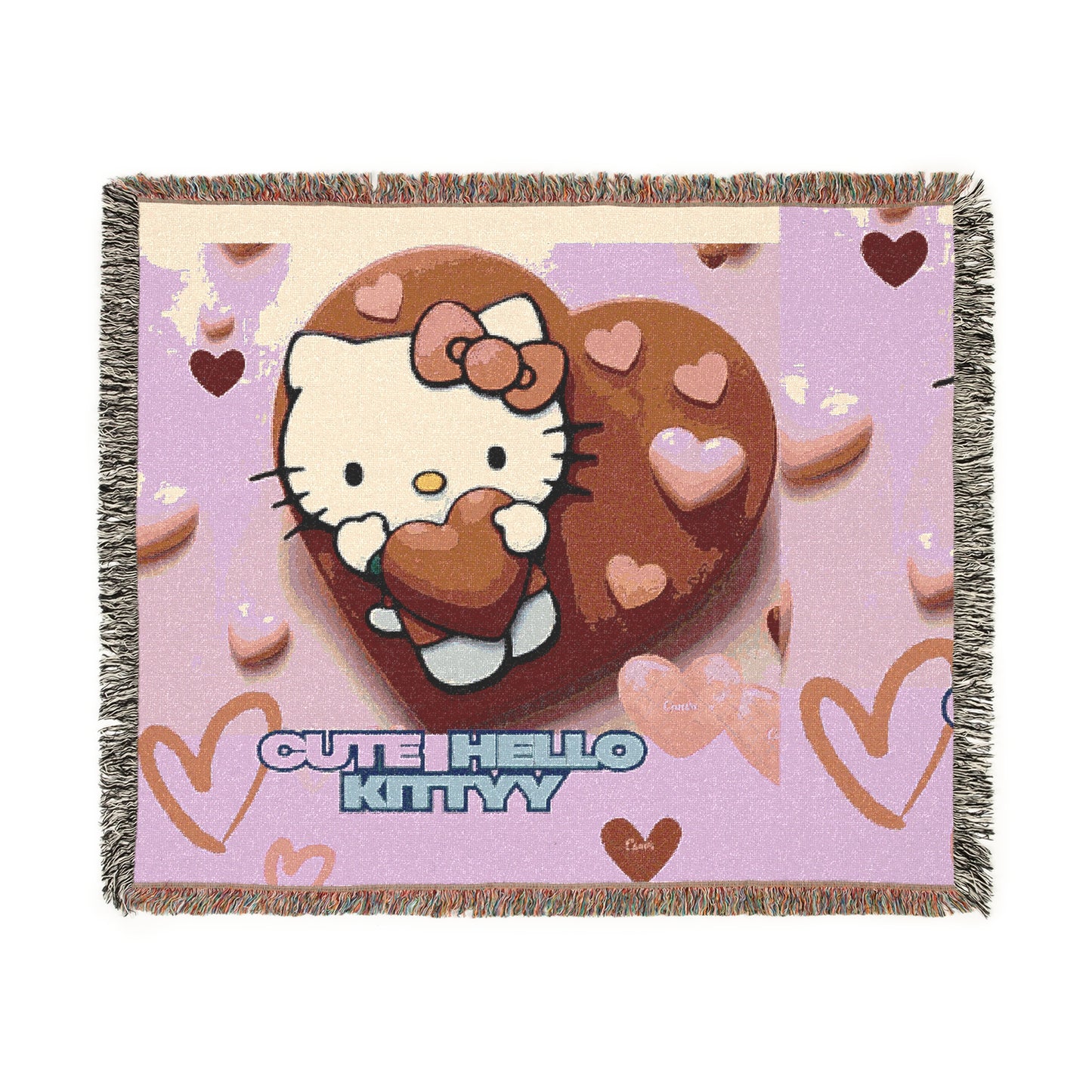 Woven Blanket - Hello Kitty Character Valentine Design