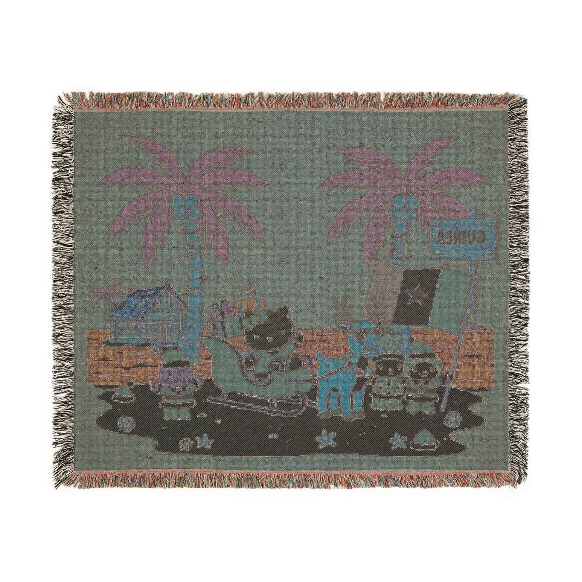 Hello Kitty Christmas Woven Blanket — Holiday Beach & Camping Throw