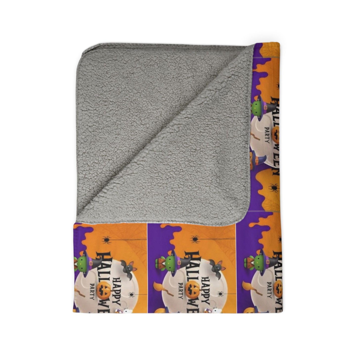 Fleece Sherpa Blanket - Frankenstein Hello Kitty - Happy Halloween Party