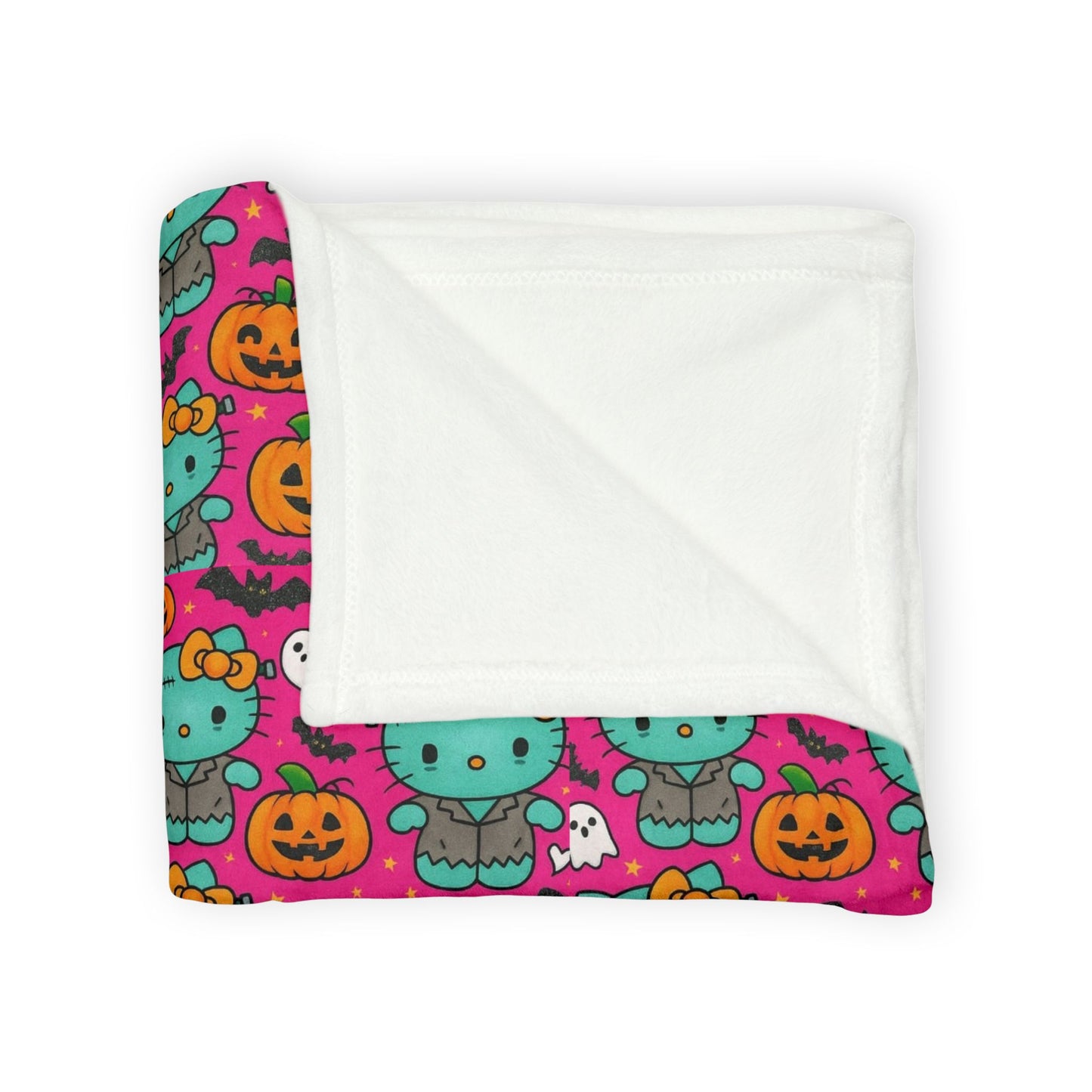 Halloween Pink Frankenstein Blanket - Hello Kittyy Blanket Store