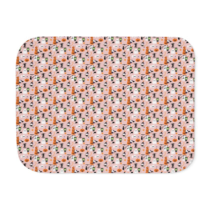 Sherpa Blanket - Soft Frankenstein Hello Kitty Light Pink Sherpa