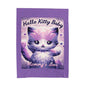 Plush Blanket - Hell9 Kitty Purple Velveteen - Hello Kittyy Blanket Store