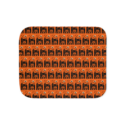 Sherpa Blanket - Black Hello Kitty Orange Blanket